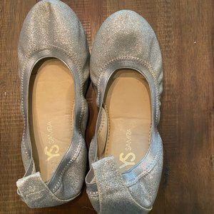 YOSI SAMRA Metallic flats. Size 1 - worn 1 time for special occassion